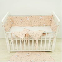 Бортик в кроватку детский стёганный 30х60 ( 6 ед.) Ранфорс /ППУ 23232