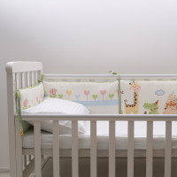 Бортик в детскую кроватку Viluta 30х60 (6 шт.) Сатин 689