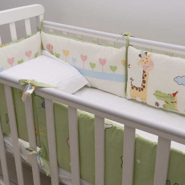 Бортик в детскую кроватку Viluta 30х60 (6 шт.) Сатин 689