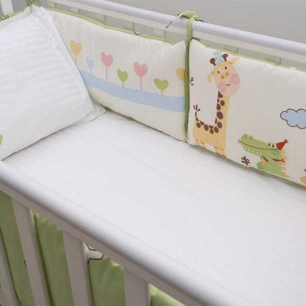 Бортик в детскую кроватку Viluta 30х60 (6 шт.) Сатин 689