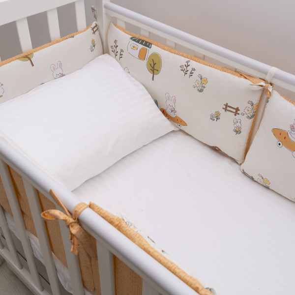 Бортик в детскую кроватку Viluta 30х60 (6 шт.) Сатин 691