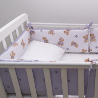 Бортик в детскую кроватку Viluta 30х60 (6 шт.) Сатин 692