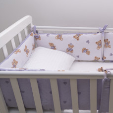 Бортик в детскую кроватку Viluta 30х60 (6 шт.) Сатин 692