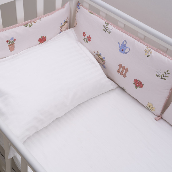 Бортик в детскую кроватку Viluta 30х60 (6 шт.) Сатин 694