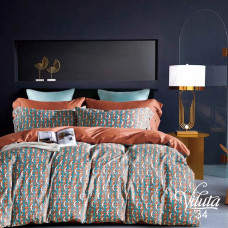 Комплект постельного белья Viluta Евро Сатин Египетский хлопок 34