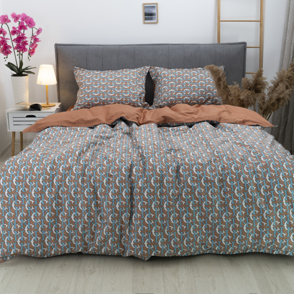 Комплект постельного белья Viluta Евро Сатин Египетский хлопок 34