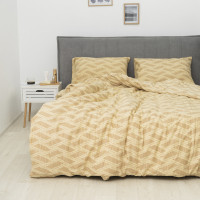 Комплект постельного белья Viluta Евро Фланель  Oslen Бежевый