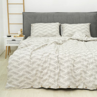 Комплект постельного белья Viluta Евро Фланель Oslen Серый