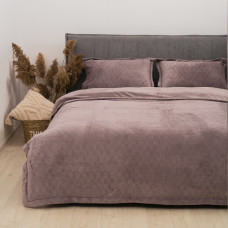 Комплект постельного белья Koloco Евро Велюр H's Капучино