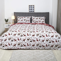 Комплект постільної білизни Вилюта Полуторний Фланель Новорічний