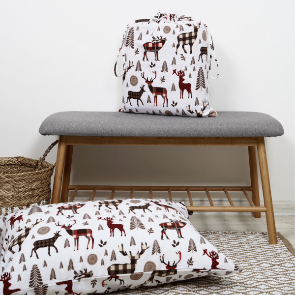 Комплект постельного белья Viluta Семейный Фланель Новогодний