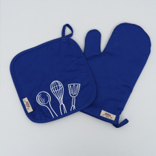 Набор кухонный с вышивкой Viluta Cook 2 ед. Саржа Электрик