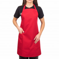 Фартук Viluta на чотирьох кнопках Саржа Червоний