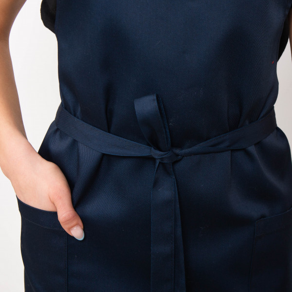 Фартух Viluta на четырех кнопках Саржа Синий