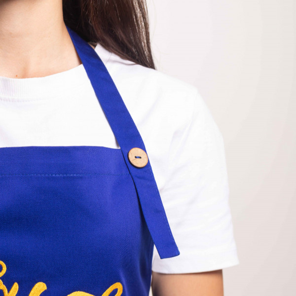 Фартух с вышивкой Chef Саржа Синий