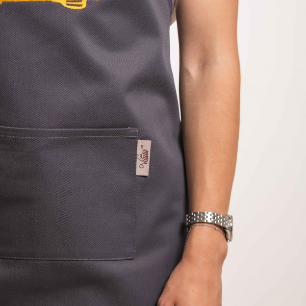 Фартух с вышивкой Chef Саржа Темно-серый