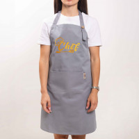 Фартух с вышивкой Chef Саржа Светло-серый