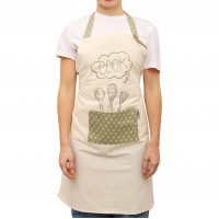 Фартух с вышивкой Cook панама Зеленый