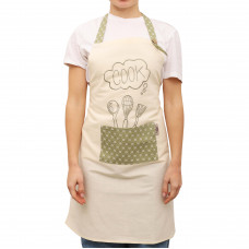 Фартух с вышивкой Cook панама Зеленый