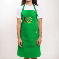 Фартух с вышивкой Food Саржа Зеленый