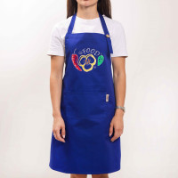 Фартух с вышивкой Food Саржа Синий