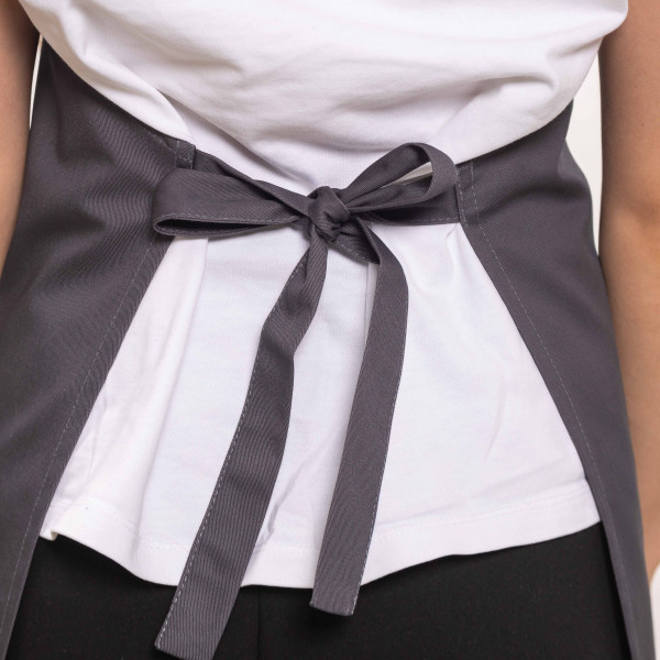 Фартух с вышивкой Love Povar Саржа Темно-серый