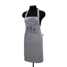 Фартух с вышивкой Viluta Cook Саржа Светло-серый