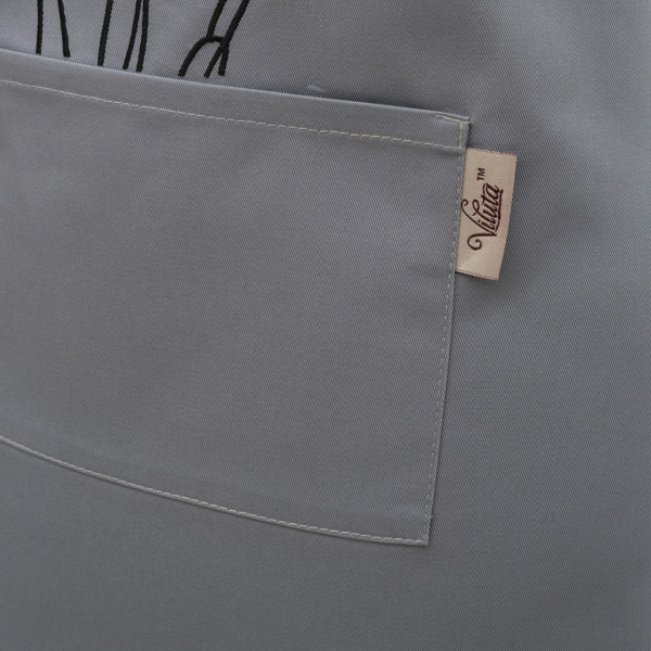 Фартух с вышивкой Viluta Cook Саржа Светло-серый