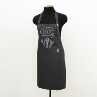 Фартук з вишивкою Viluta Cook Саржа Темно-сірий