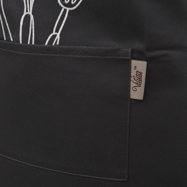 Фартух с вышивкой Viluta Cook Саржа Темно-серый