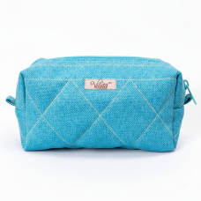Косметичка Viluta с Декоративной строчкой Голубой/голубой