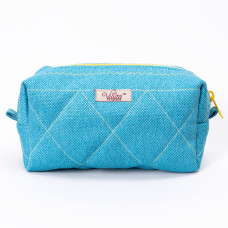 Косметичка Viluta с Декоративной строчкой Голубой/желтый