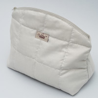 Косметичка стеганая Viluta Светло-серый (Размер L)