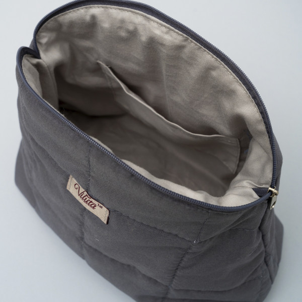 Косметичка стеганая Viluta Графит (Размер M)