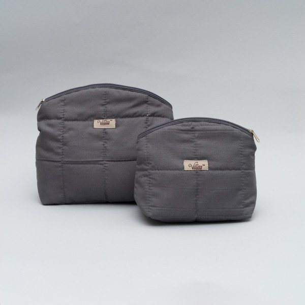 Косметичка стеганая Viluta Графит (Размер M)