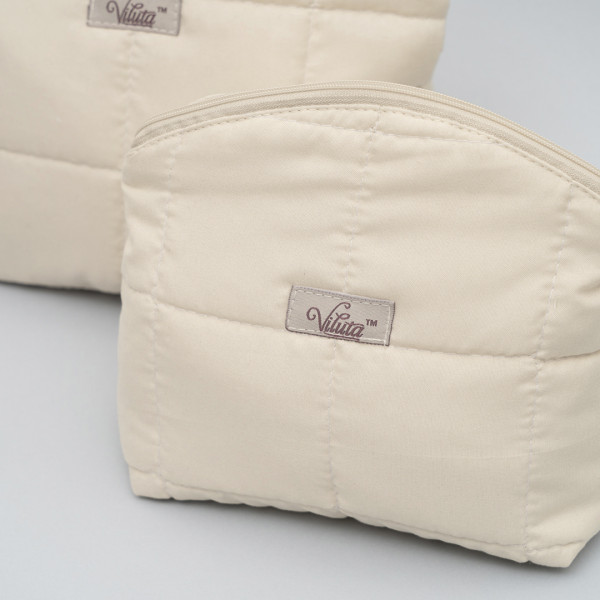 Косметичка стеганая Viluta Ваниль (Размер M)