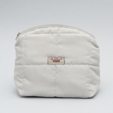 Косметичка стеганая Viluta Светло-серый (Размер M)