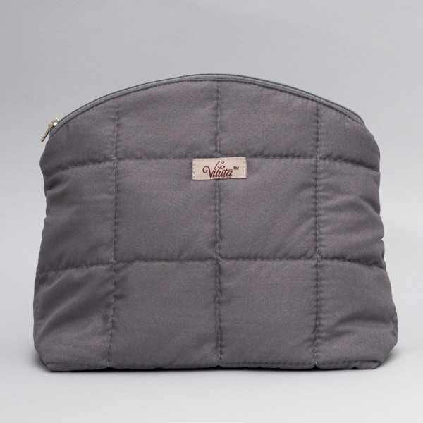 Косметичка стеганая Viluta Темно-серый (Размер M)