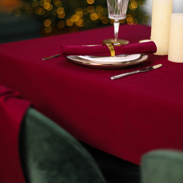 Скатерть однотонная гладь 150*200 Бордо