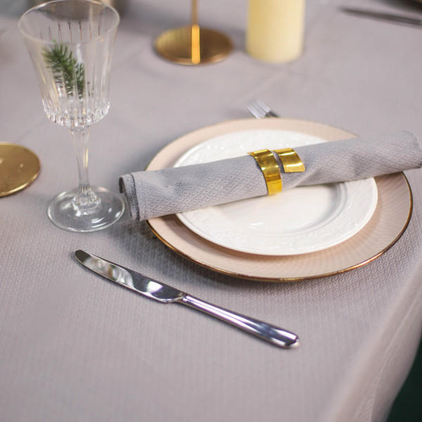 Скатерть однотонная гладь 150*220 Серая