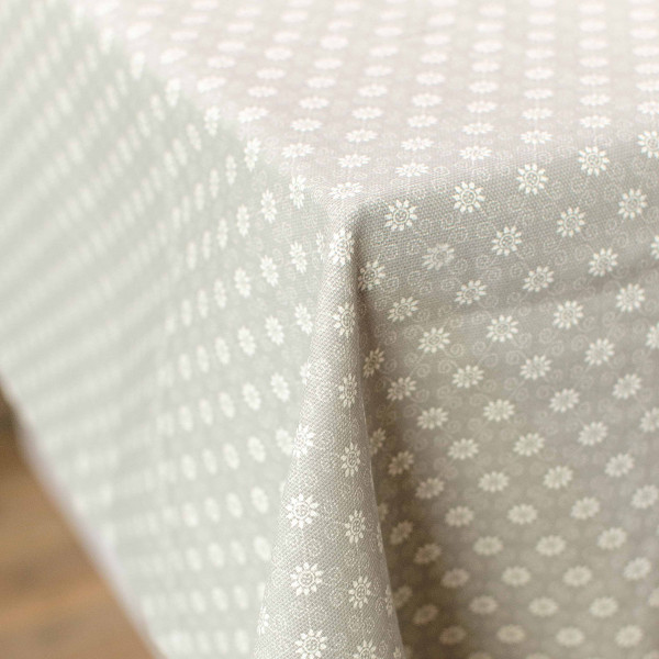 Скатерть Панама Ромашка 150*200 Серая