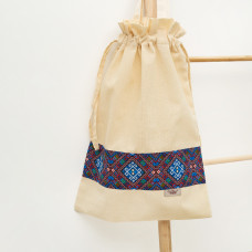 Сумка-мешочек для хранения Viluta Эко бязь суровая Орнамент Синий