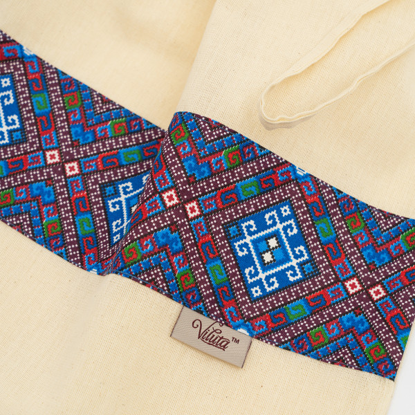 Сумка-мешочек для хранения Viluta Эко бязь суровая Орнамент Синий