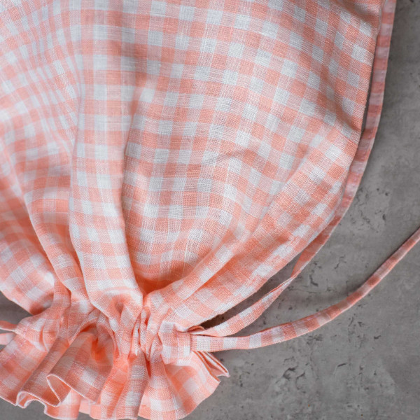 Сумка-мешочек для хранения Viluta Льняной Розовая Клетка