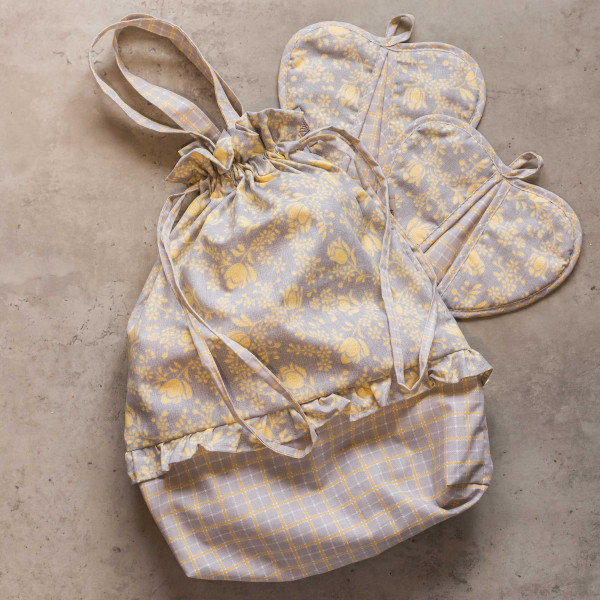 Набор кухонный Viluta (фартух+прихват2+мешочек) ранфорс 204