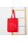 Сумка-шопер с вышивкой Карта Саржа Красный