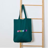 Сумка-шопер с вышивкой Optimist Саржа Зеленый