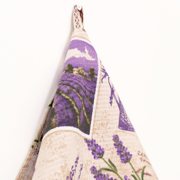 Полотенце вафельное Viluta 40х70 с петелькой Лаванда Бежевое