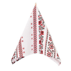 Полотенце вафельное Viluta 40х70 с петелькой Орнамент Красный