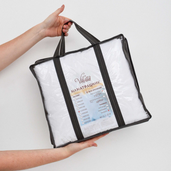 Наматрасник стеганый с резинкой по углам Ранфорс 90х200